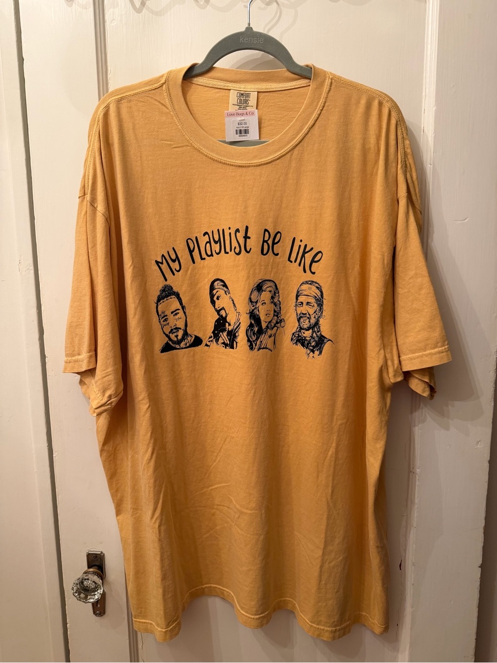 My Playlist Be Like Graphic Tee - Mustard Yellow